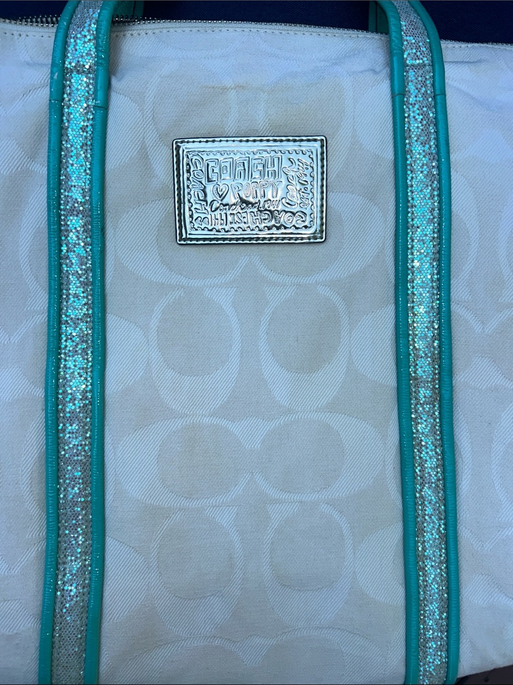 Y2K!!! Coach RAREβ Multicolor Poppy Script Tote! π₯³π₯³ββ - Picture 5 of 15